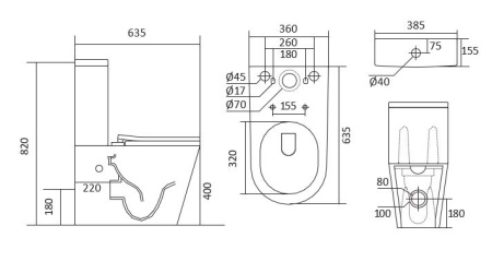 Унитаз напольный с бачком Aquatek ЛИБРА NEW AQ1263N-00 белый с сиденьем микролифт безободковый душевой смыв